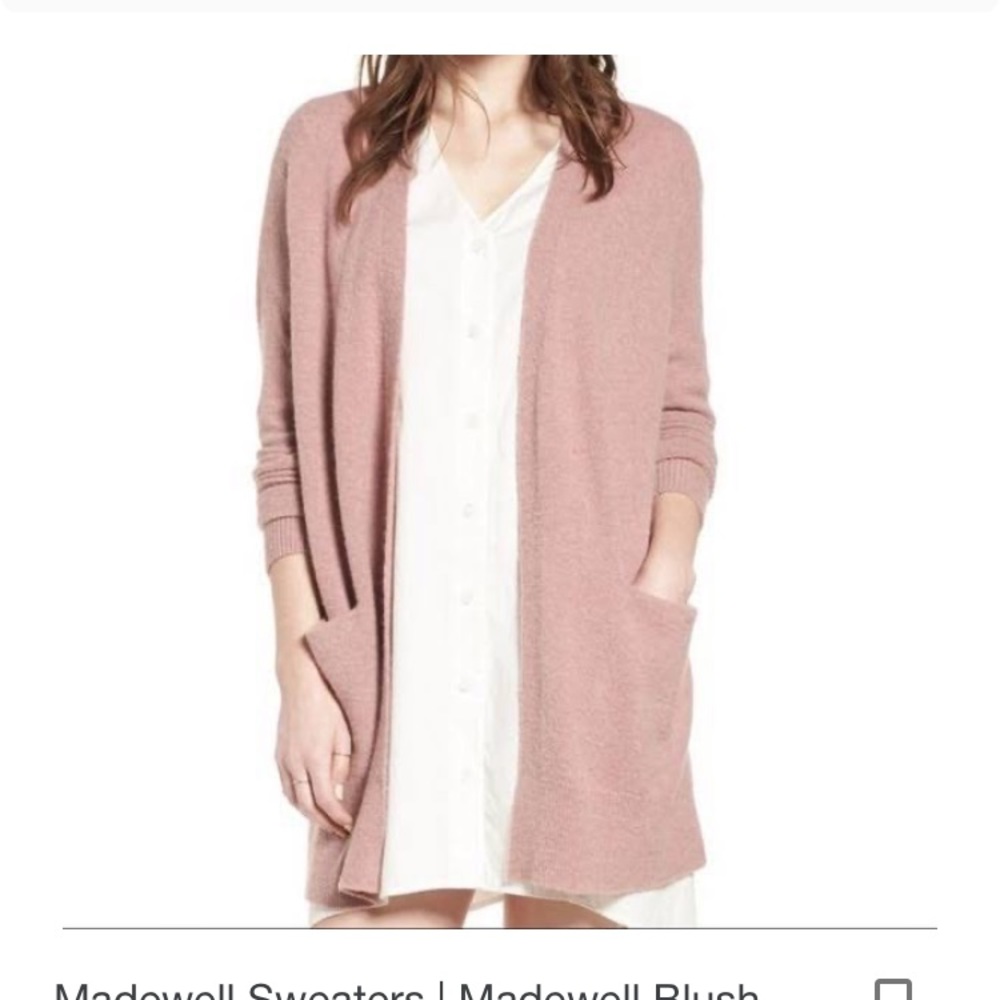 Madewell blush pink cardigan